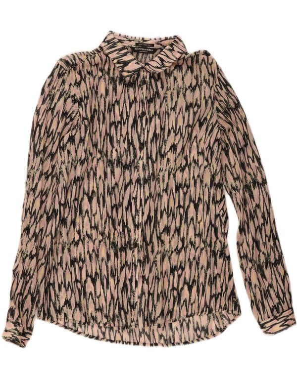 Camicetta da donna con motivo astratto Scotch & Soda UK 14 Rosa medio