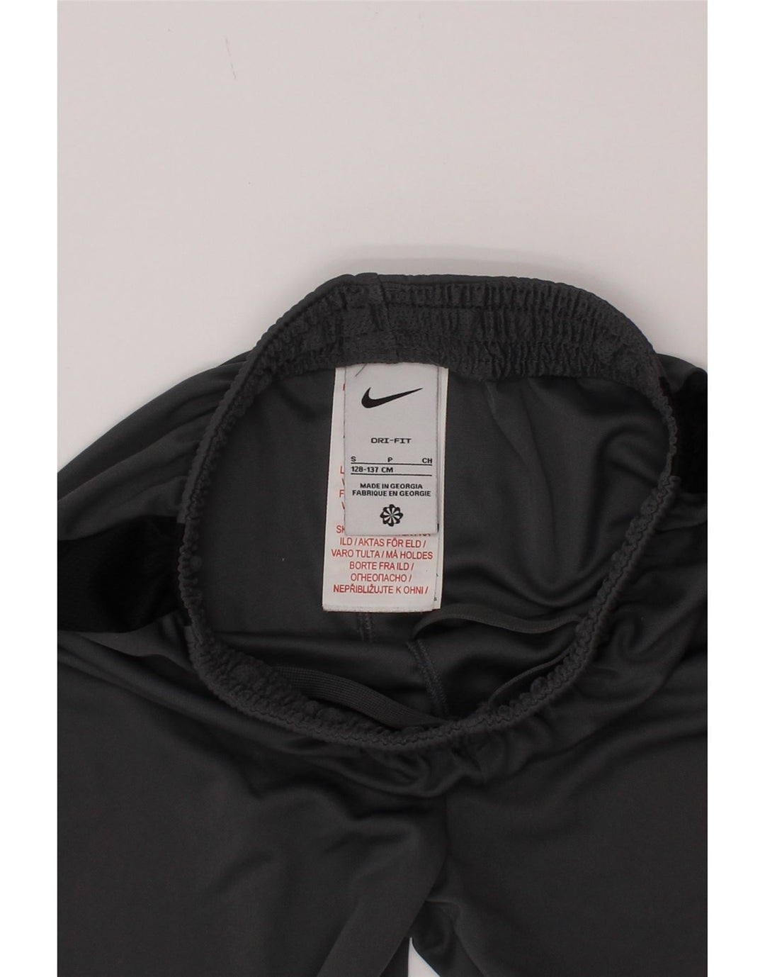 Pantaloncini sportivi Nike da ragazzo Dri Fit 8-9 anni Small Grigio Colourblock Poliestere