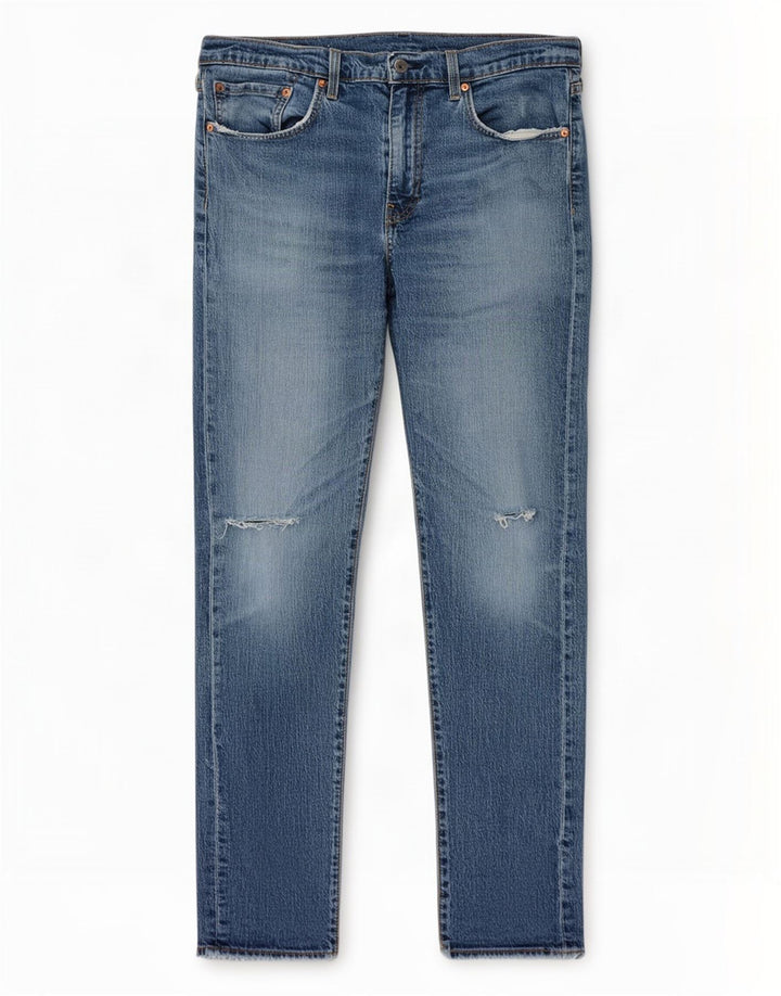 Jeans slim invecchiati da uomo Levi's W33 L34 cotone blu
