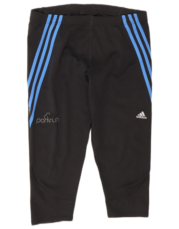 Leggings Adidas Capri da donna UK 16/18 Large Nero Poliestere