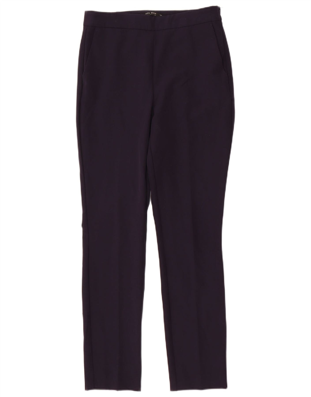 Pantaloni chino slim da donna Zara medi W28 L28 poliestere blu navy