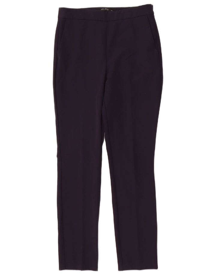 Pantaloni chino slim da donna Zara medi W28 L28 poliestere blu navy