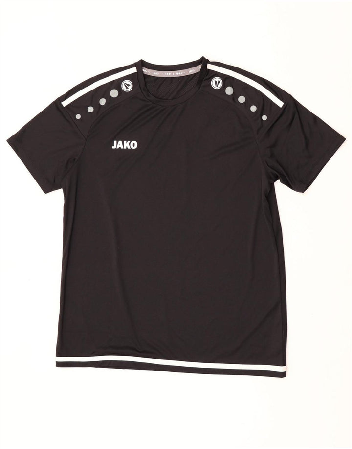 T-shirt da uomo JAKO Top grande in poliestere color block nero
