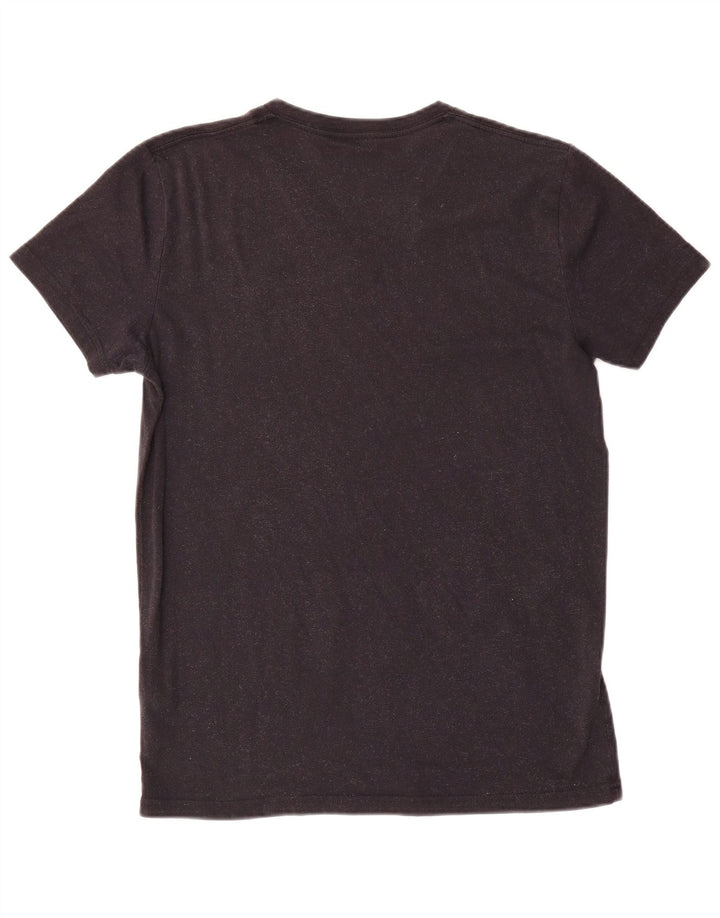 T-shirt Hollister da uomo in cotone grigio medio