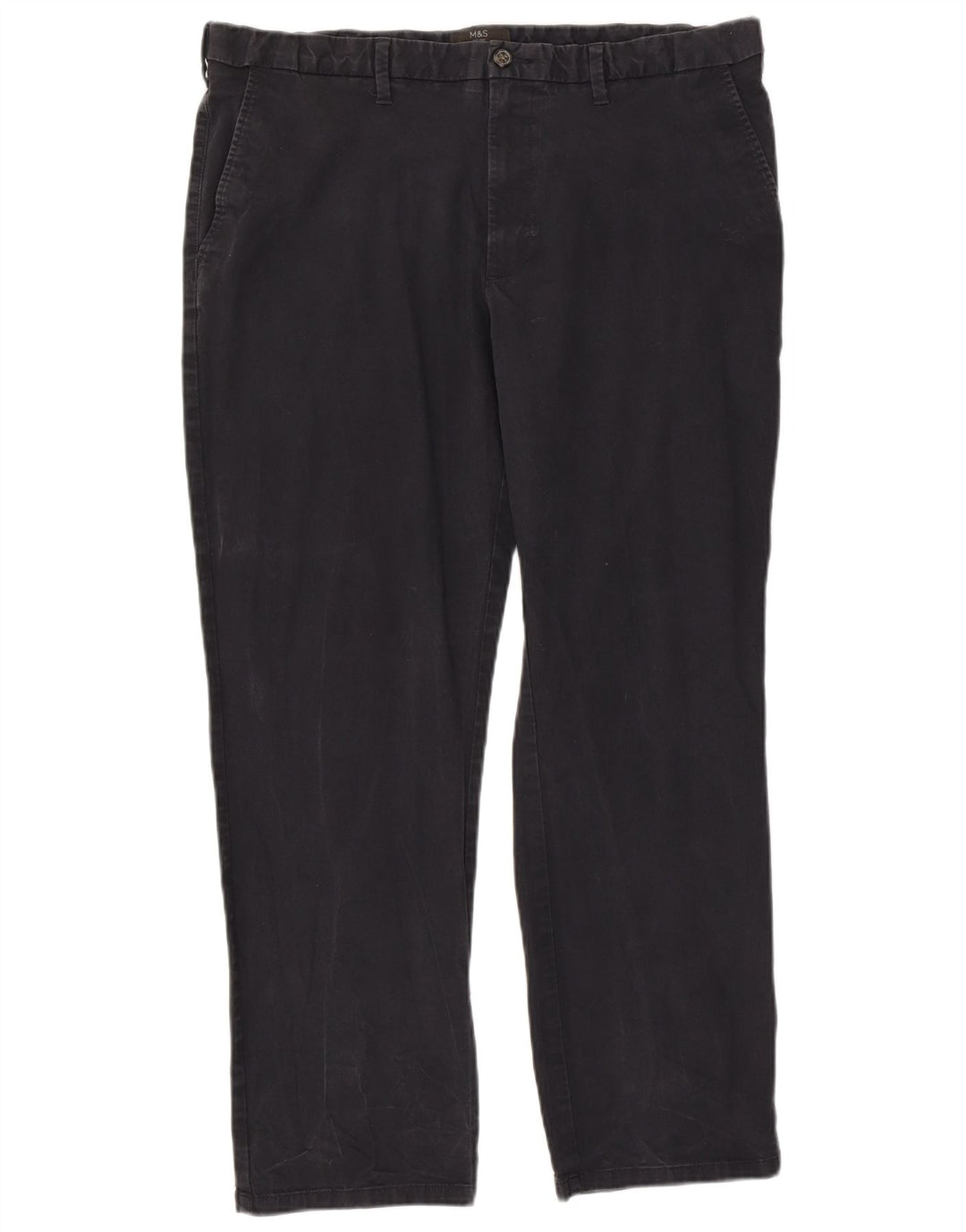 Pantaloni chino regolari da uomo Marks & Spencer W40 L31 cotone blu navy