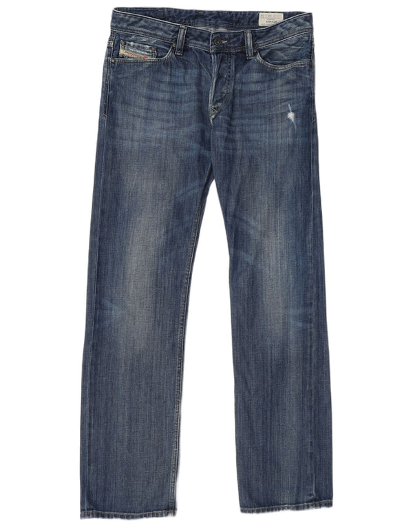 Diesel Jeans dritti viker da uomo W34 L34 in cotone blu
