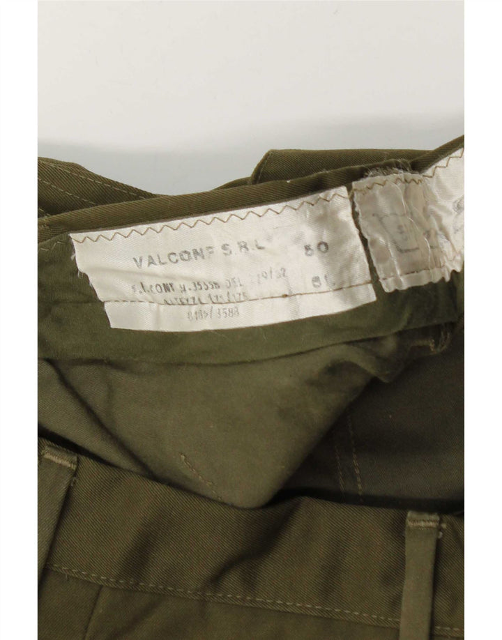 Pantaloncini casual vintage da uomo IT 50 grandi W36 kaki