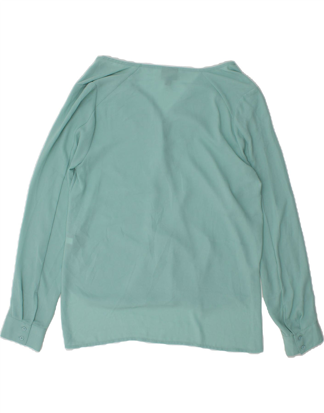 MOSSIMO Womens Long Sleeve Blouse Top UK 14 Medium Turquoise Polyester Vintage Mossimo and Second-Hand Mossimo from Messina Hembry 