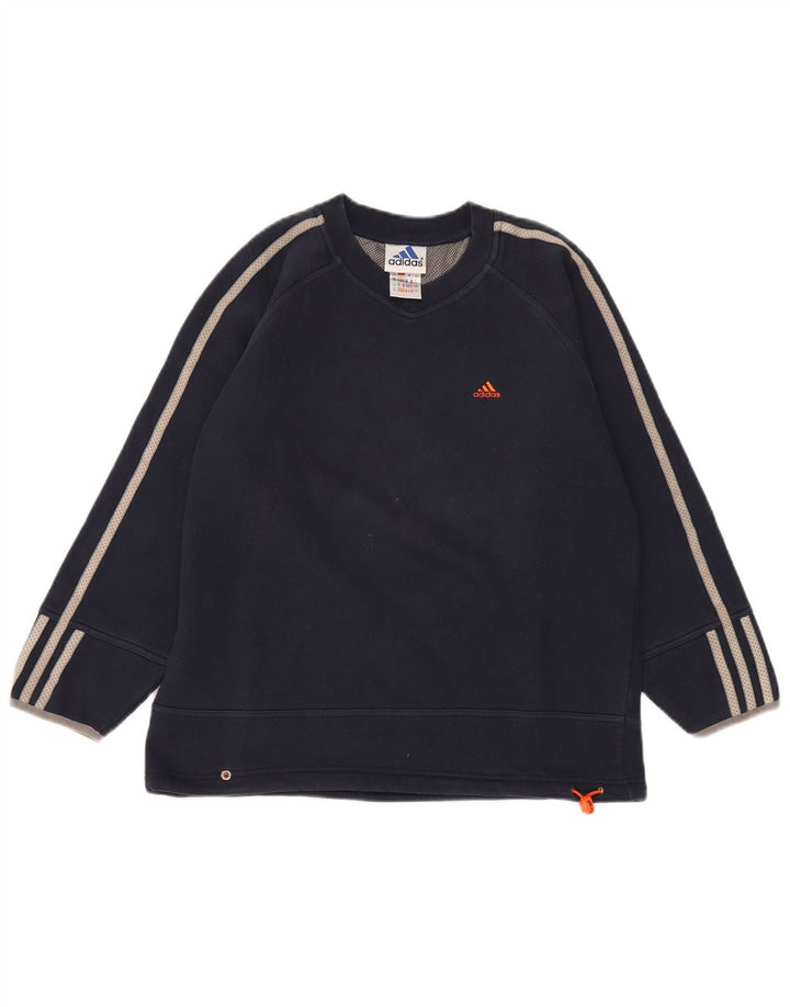 Felpa Adidas da bambino 11-12 anni in cotone blu navy
