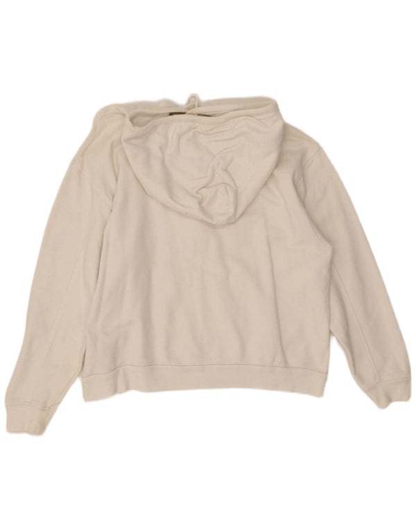 Maglione con cappuccio oversize grafico da donna Levi's UK 14 Cotone bianco medio