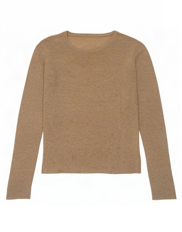 Maglione maglione con scollo a barca da donna Zara UK 18 XL Rayon beige