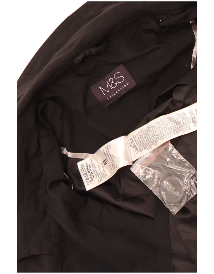 Trench da donna Marks & Spencer UK 12 medio poliestere nero