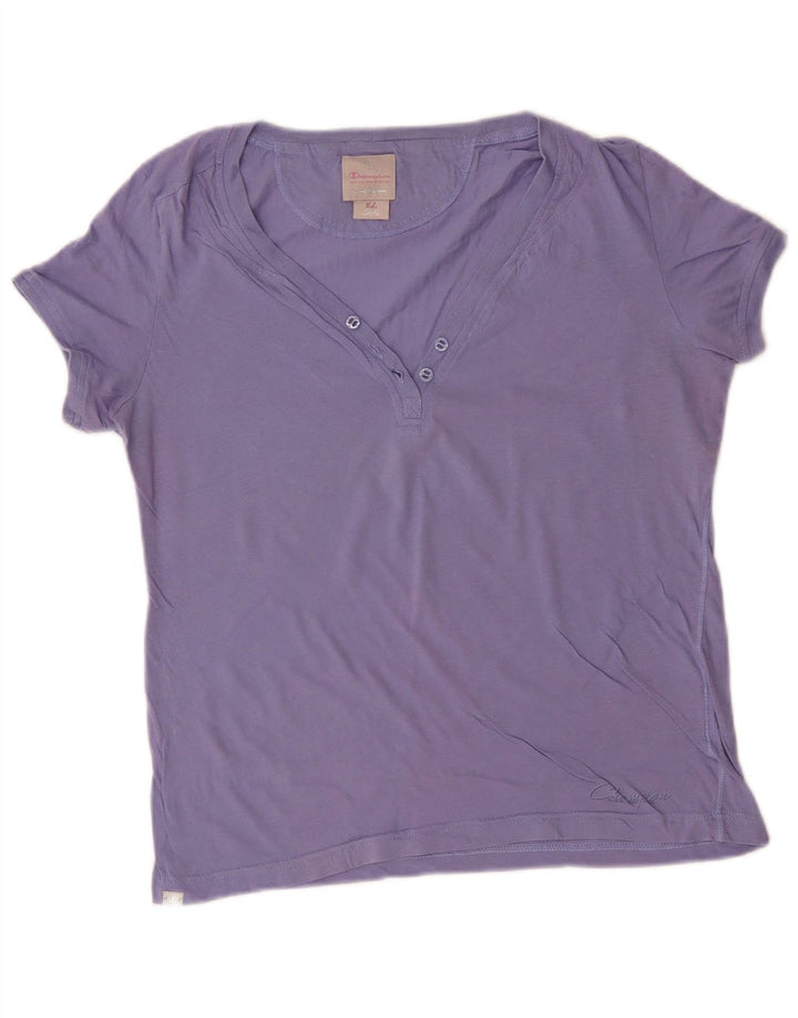 T-shirt da donna CHAMPION Top UK 18 XL cotone viola