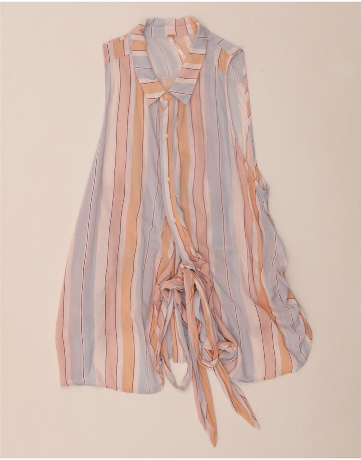 Camicetta da donna Free People UK 12 a righe multicolori medie