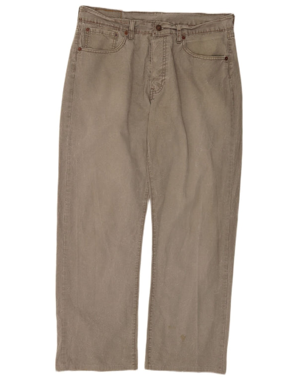 Levi's Uomo 401 Jeans dritti W33 L28 Cotone grigio