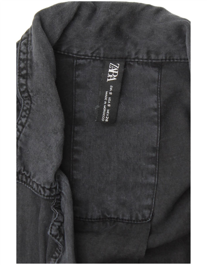 Camicetta oversize a maniche corte da donna ZARA UK 10 piccola nera