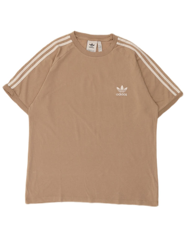 Maglietta Adidas da uomo Top Large in cotone beige