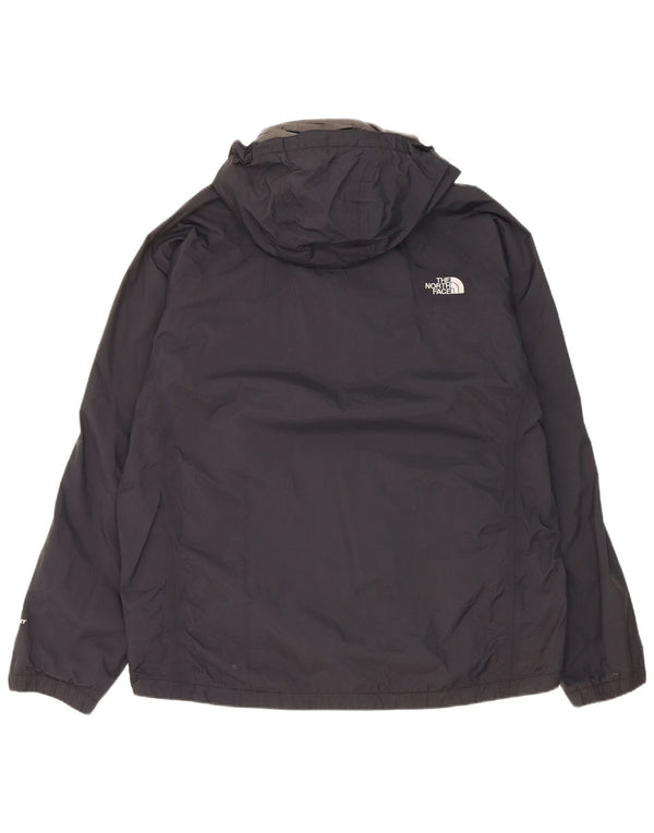 The North Face Mens Hooded Rain Jacket UK 40 Large Black Nylon