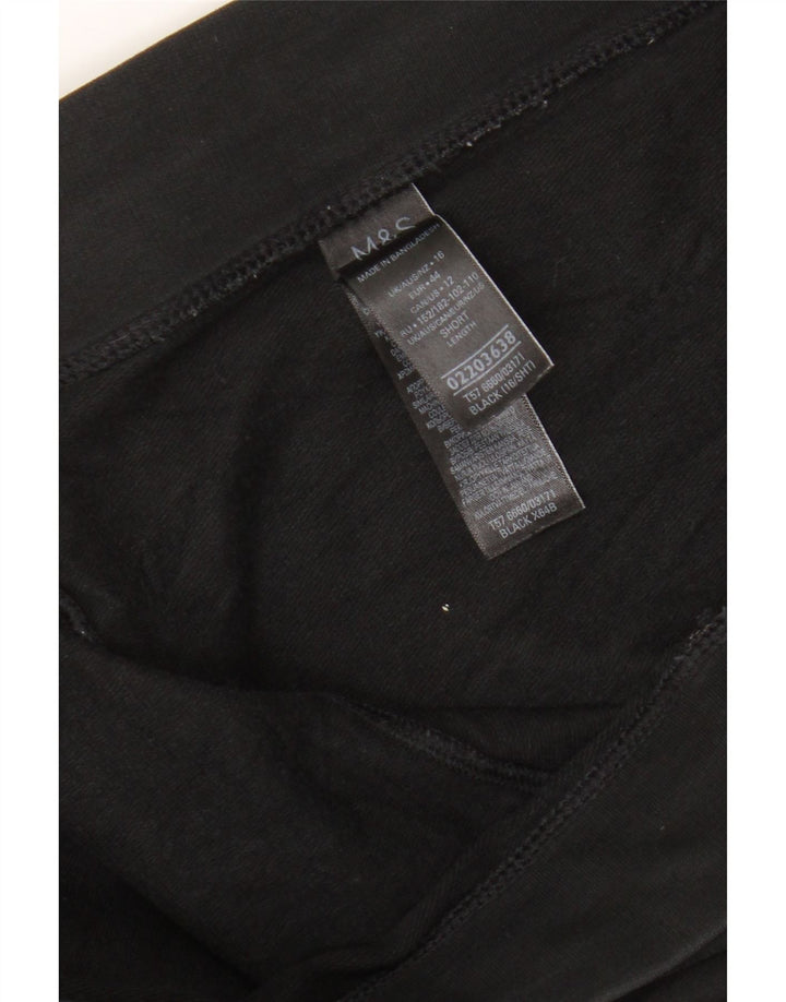 Leggings corti da donna Marks & Spencer UK 16 grandi cotone nero
