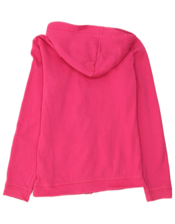 Maglione con cappuccio e zip grafica per ragazze Benetton 11-12 anni 2XL cotone rosa