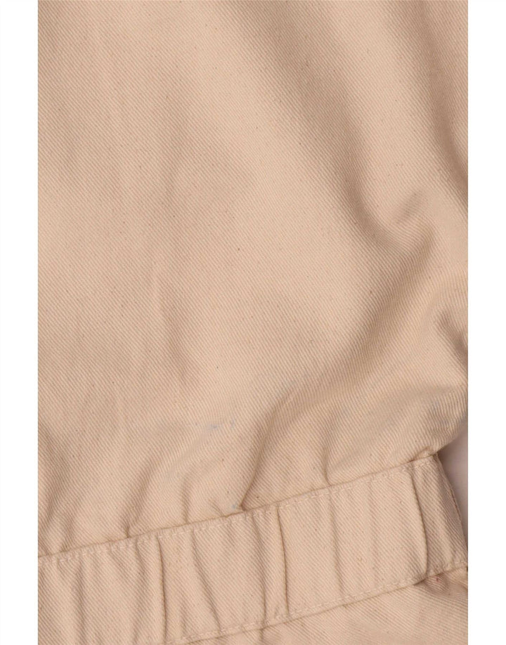 Tuta corta in denim da donna Zara UK 14 Cotone beige medio
