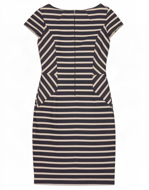 Abito tubino da donna Phase Eight UK 10 Piccolo cotone a righe blu navy