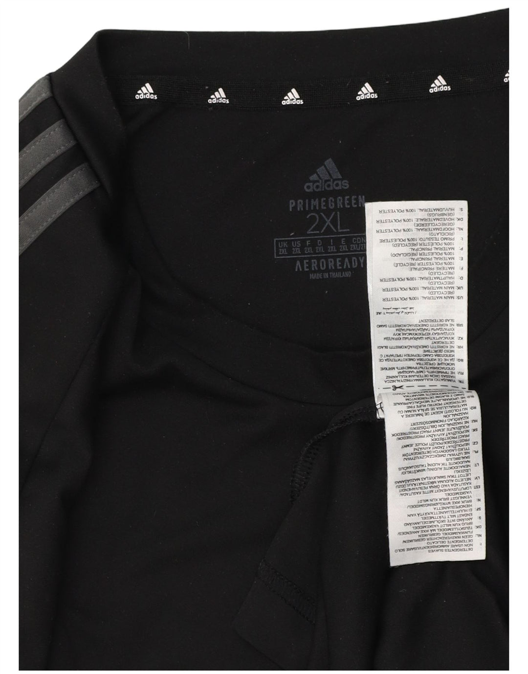 Maglietta Adidas Aeroready da uomo 2XL nera in poliestere