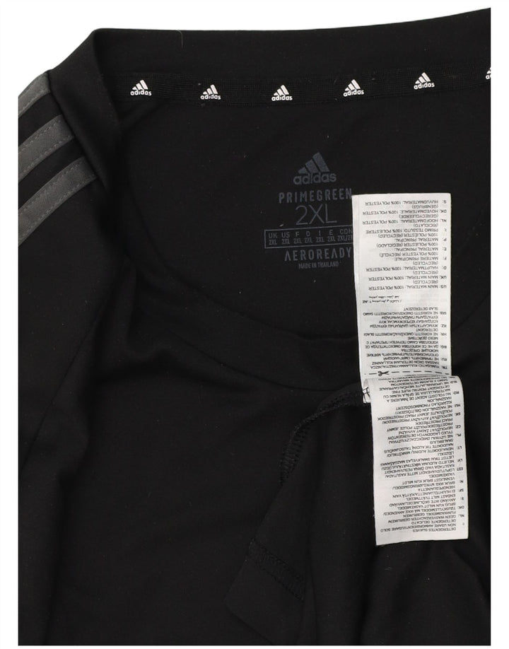 Maglietta Adidas Aeroready da uomo 2XL nera in poliestere