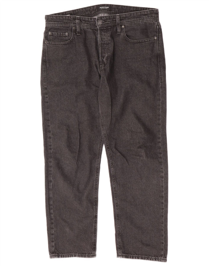 Jeans dritti da uomo Jack & Jones W32 L27 cotone grigio