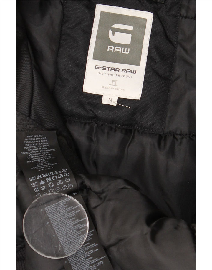 Giacca a vento bomber con cappuccio da uomo G-Star UK 38 cotone nero medio