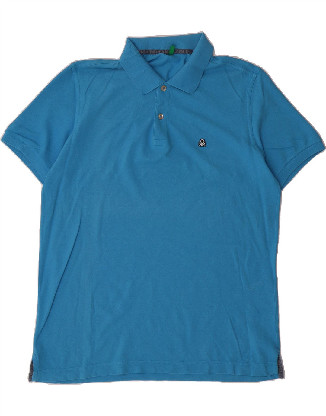 BENETTON Mens Polo Shirt Medium Blue Vintage Benetton and Second-Hand Benetton from Messina Hembry 