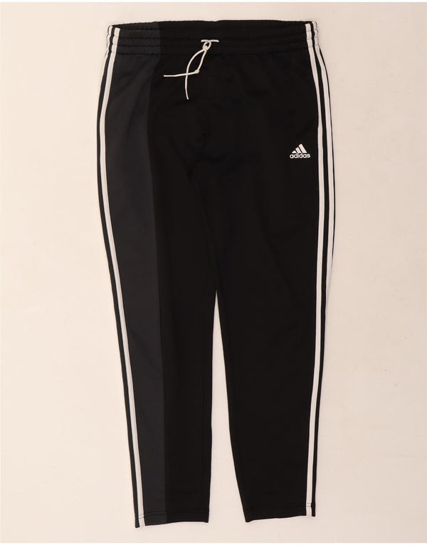Pantaloni da tuta da donna Adidas UK 16/18 Large Nero Colourblock Poliestere