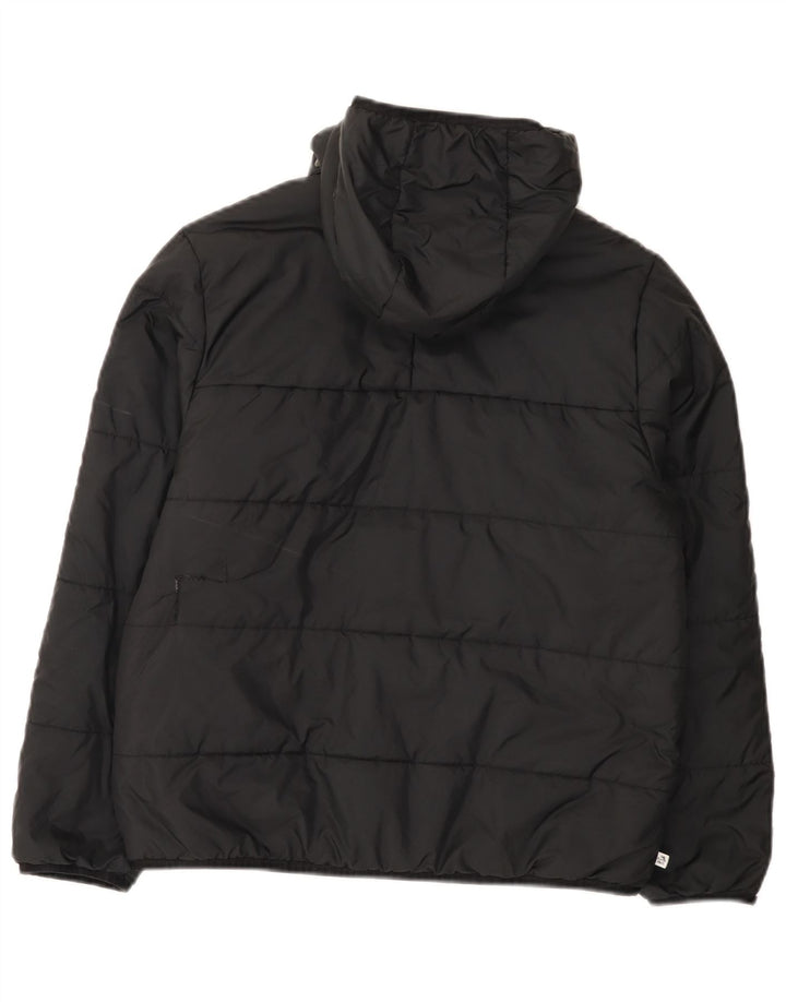 Giacca imbottita con cappuccio Adidas da ragazzo 11-12 anni in poliestere nero