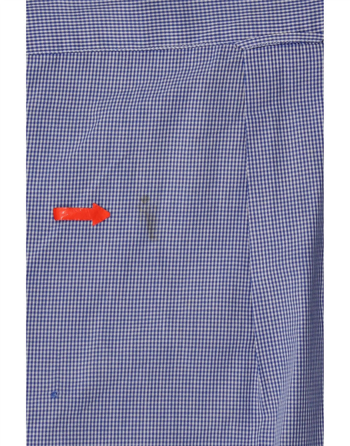 Camicia da uomo Izod grande in cotone a quadretti blu