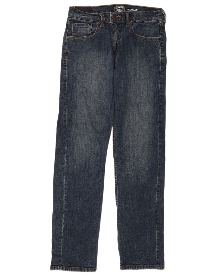 Jeans dritti regolari firmati da uomo Levi's W30 L32 in cotone blu