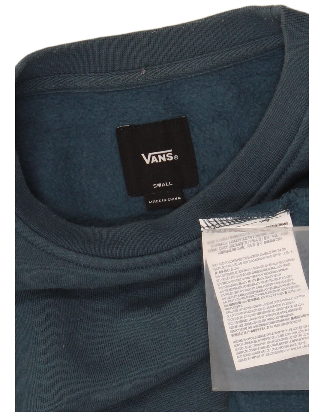 Felpa da uomo VANS maglione piccolo cotone blu