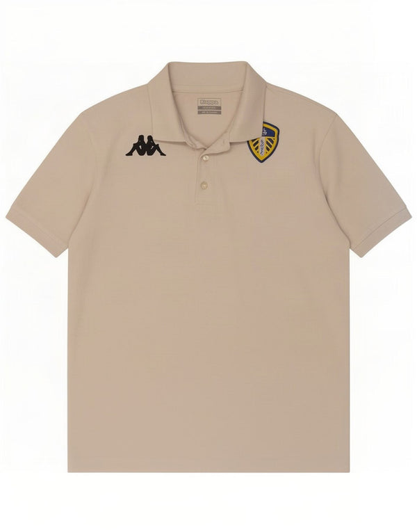 Polo Kappa da uomo Leeds United FC XL in cotone bianco