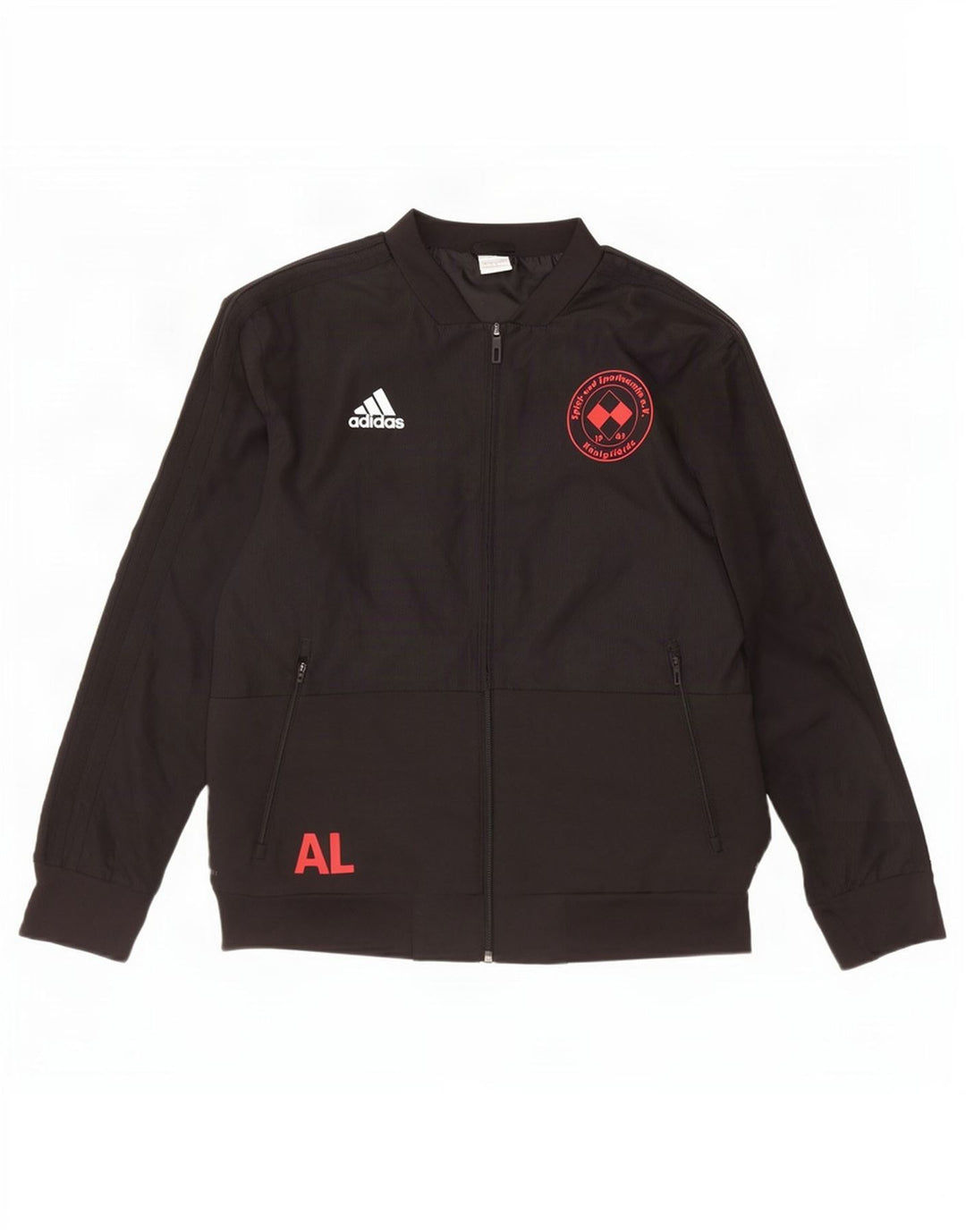 Giacca da ginnastica Adidas Climalite Graphic da uomo, grande, in poliestere nero