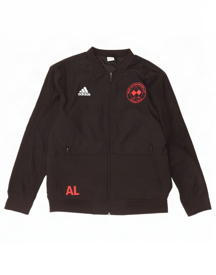 Giacca da ginnastica Adidas Climalite Graphic da uomo, grande, in poliestere nero