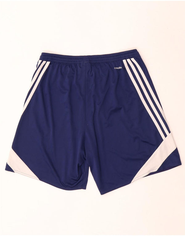 Pantaloncini sportivi Adidas Climalite da uomo, poliestere color block medio blu navy