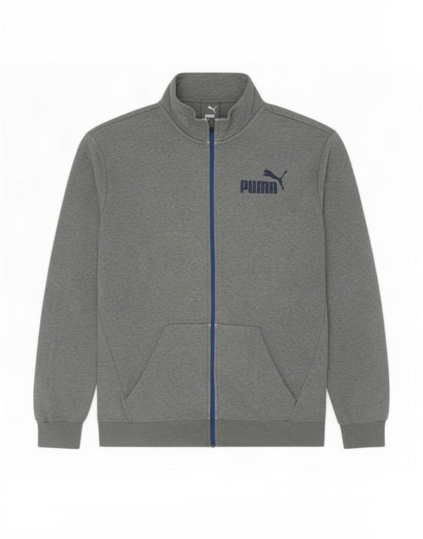 Puma Mens Tracksuit Top Jacket XL Grey Flecked Cotton