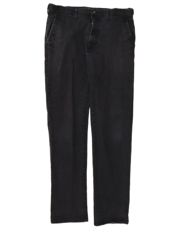 Pantaloni chino regolari da uomo Marks & Spencer W34 L33 cotone nero