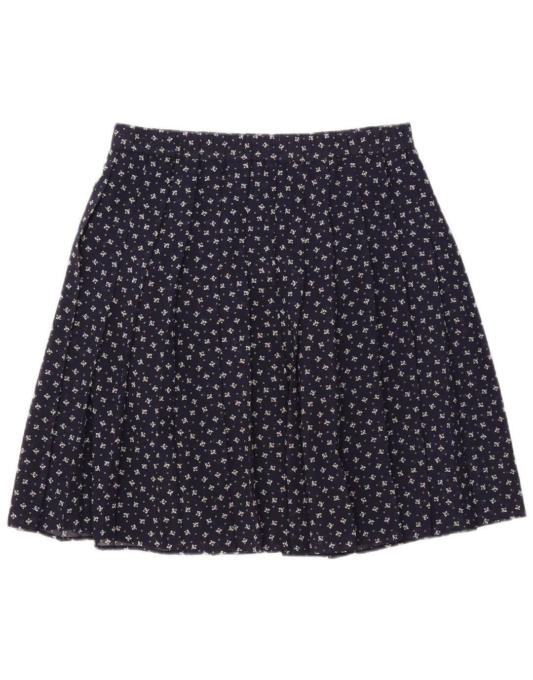Gonna a trapezio da donna GVB UK 10 piccola W34 poliestere floreale blu navy