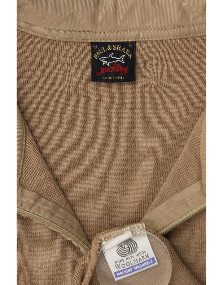 Paul & Shark Maglione da uomo con zip e collo in lana vergine beige medio