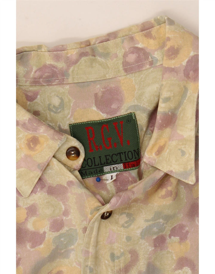Camicia da uomo VINTAGE grande floreale multicolore