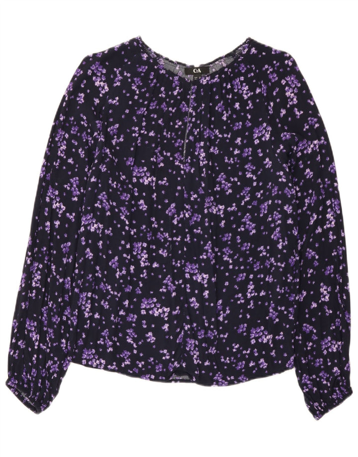 Top camicetta da donna C&A EU 38 Viscosa floreale viola medio