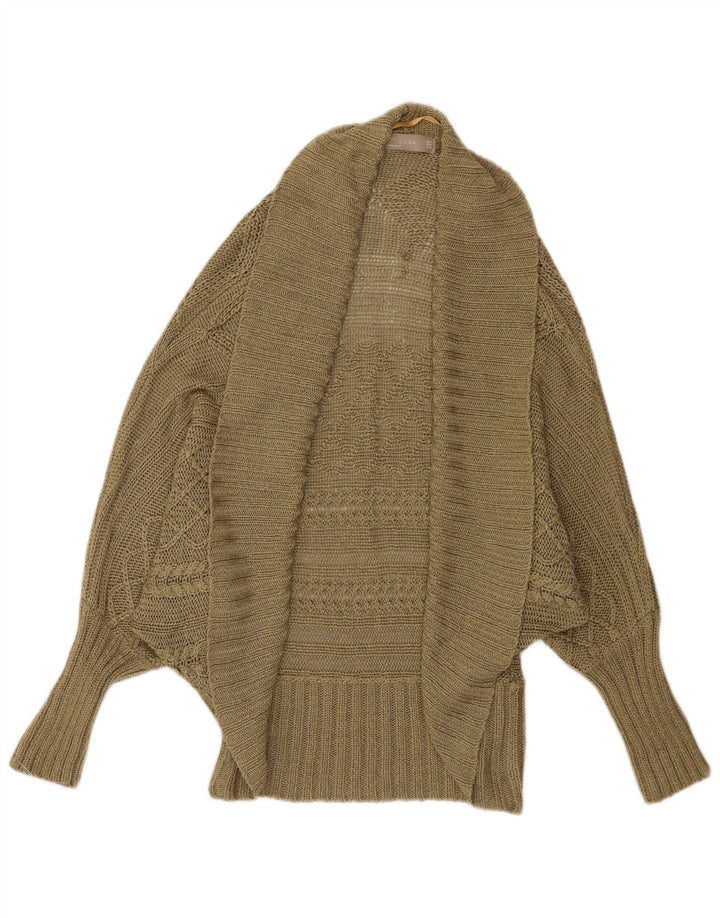 Maglione cardigan con poncho a pipistrello da donna Zara UK 14 medio cachi