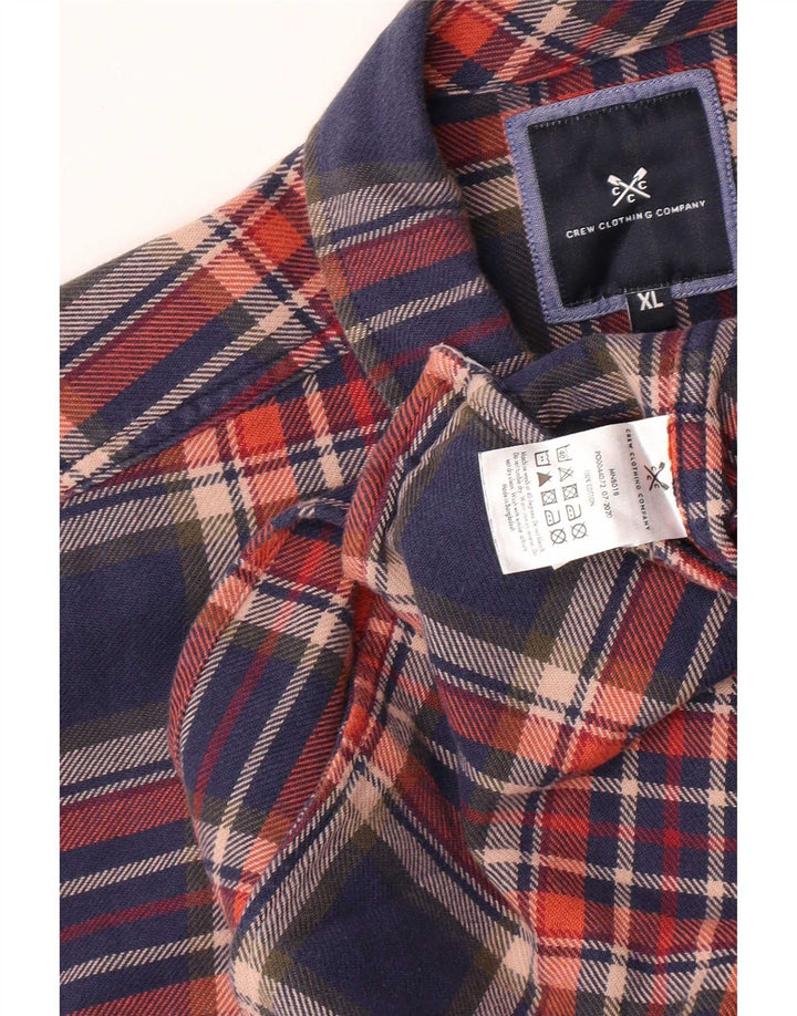 Crew Clothing Camicia da uomo in flanella XL in cotone a quadri multicolore