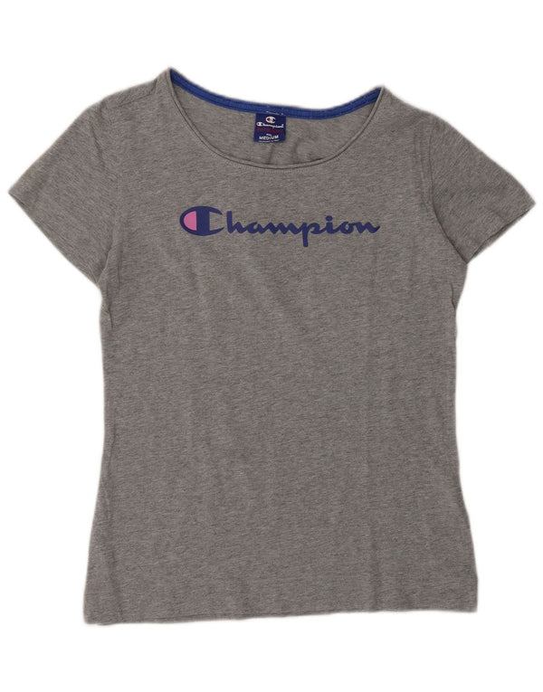 T-shirt grafica da donna Champion Top UK 12 Cotone grigio medio