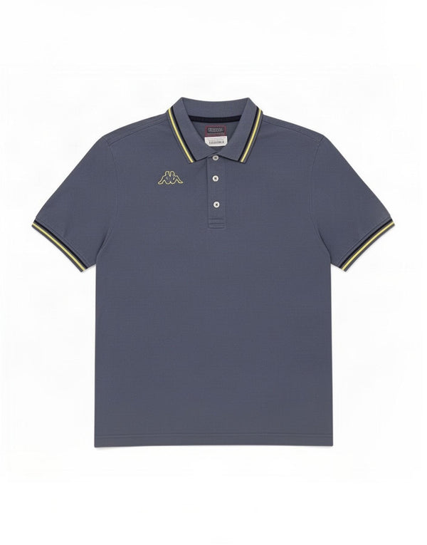 Polo Kappa Uomo Large Blu In Cotone